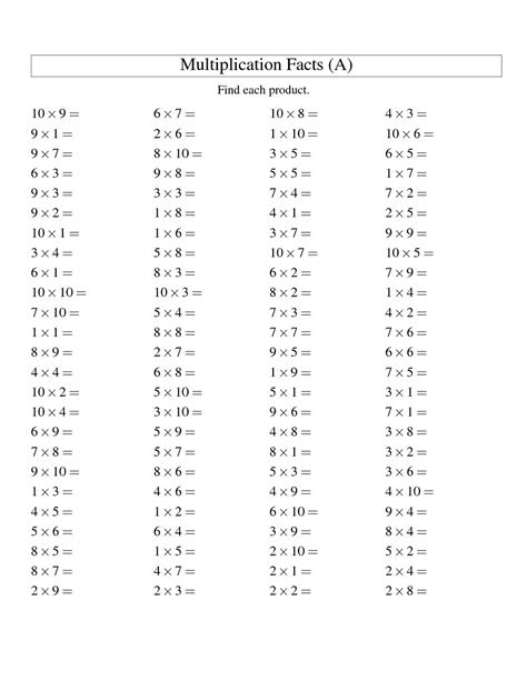 Multiplication Tables — Online Practice .